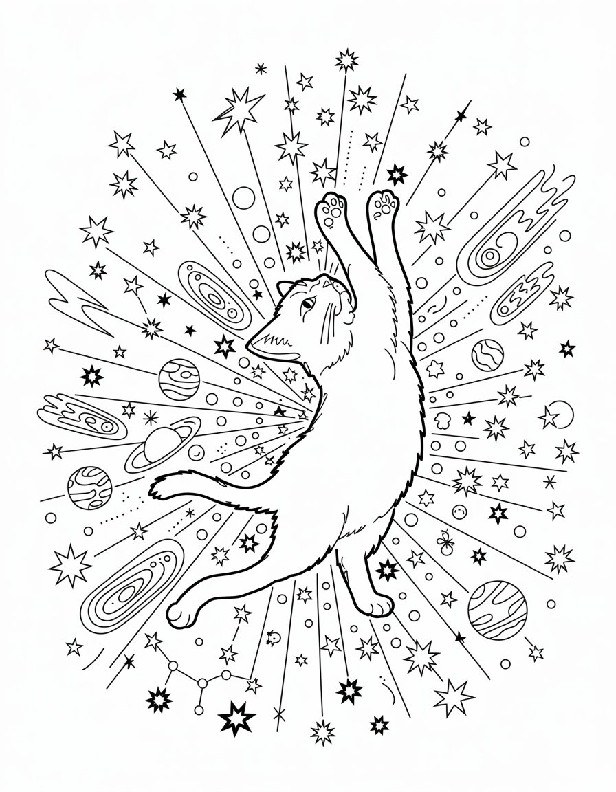 Cosmic Cat Mandala